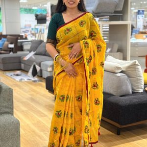 সম্পূর্ণ হাতের কাজের প্রাইড কটন শাড়ি